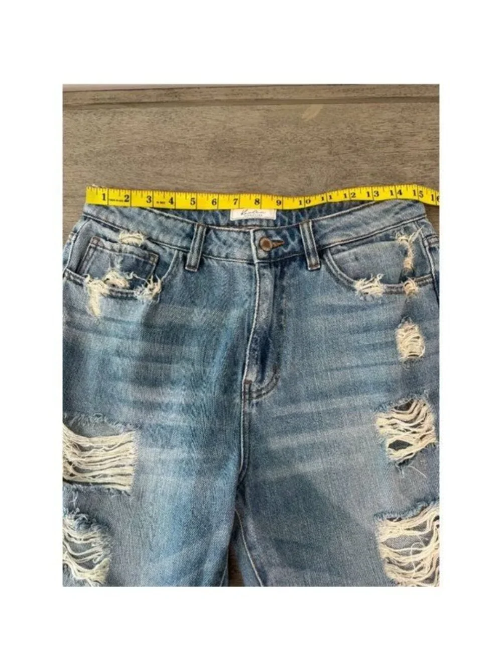 Kancan Signature Ultra High Rise 90s Cropped Straight Jeans Blue Size 28